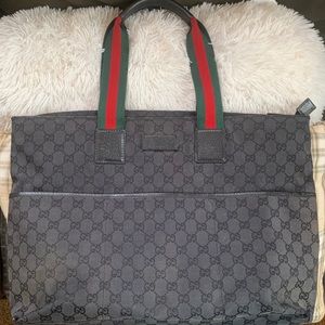 Gucci monogram canvas tote bag!
